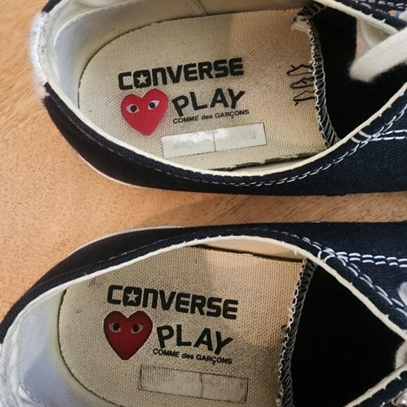 Converse CDG PLAY Chuck 70 Shoes Mens Size 12 Black Low Top Canvas 150206C main image 11